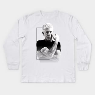 anthony bourdain Kids Long Sleeve T-Shirt